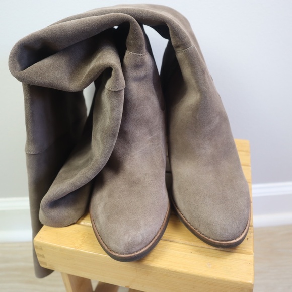 Vince Camuto Suede Over-the-Knee Boots – Gray – Women’s Size 9 - Picture 1 of 9